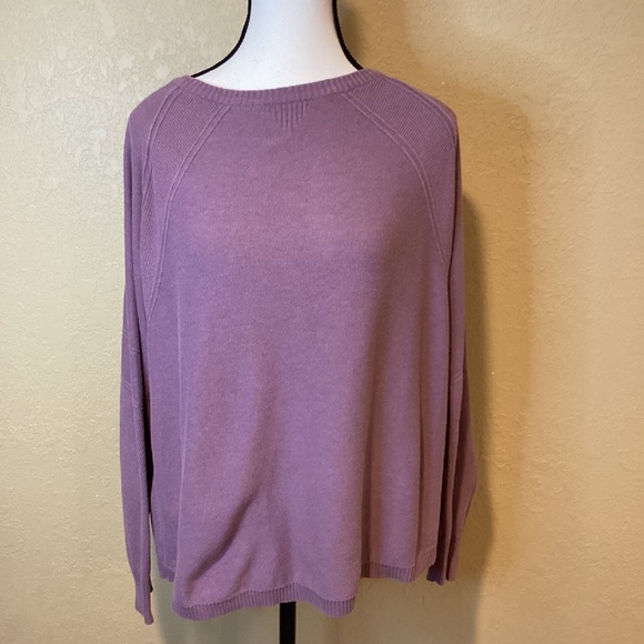 Prana Lavender 100%‎ Cotton Crew Neck lightweight Sweater, Size Medium - Picture 1 of 6